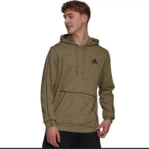 Adidas Originals Three Stripe Life Men’s Olive Hoodie Sweatshirt Small